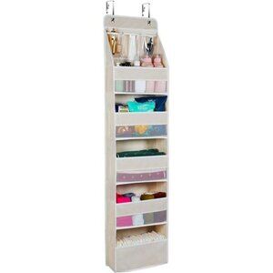 Over Door Hanging Organizer 6 Shelf Storage with Pockets for Closet Pantry